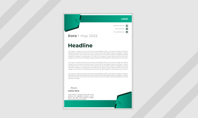 .Modern Creative & Clean business style letterhead bundle of your corporate project design.