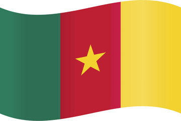 Cameroonian national flag in vector illustration
