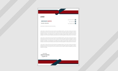 letterhead  corporate official minimal creative abstract professional informative newsletter magazine poster brochure design template.