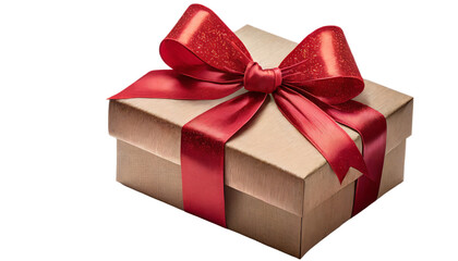 Obraz premium Gift Box with Red Ribbon Transparency Png