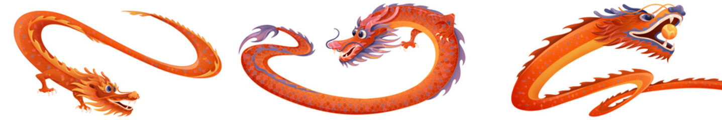 The various forms and movements of dragons