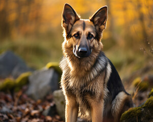 german shepherd dog outdoors