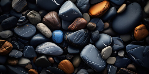 Darkness of the rocks is a canvas for light, a contrast that brings out the subtle textures and contours - obrazy, fototapety, plakaty