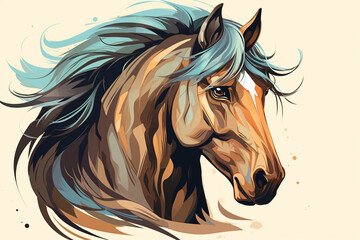 Obraz na płótnie Canvas horse head silhouette