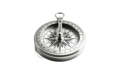 Silver Compass   on transparent background, PNG Format