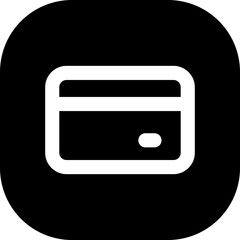 Card finance icon with black filled line outline style. card, business, template, finance, debit, buy, credit. Vector Illustration