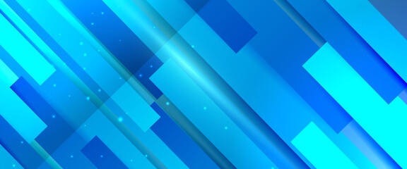 Blue abstract background with shapes