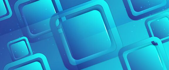 Blue vector abstract background with simple geometric shapes