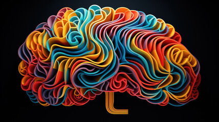Colorful Abstract Brain