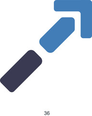 path and direction icon concept