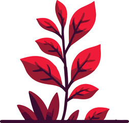 red and black leaves