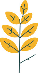 yellow leaf vector