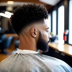 Rolgordijnen Afro haircut  © micky22
