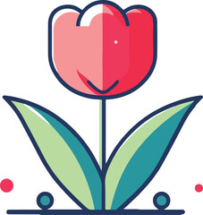 tulip cartoon flower