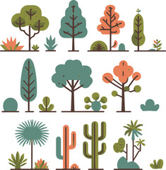 set of trees icons