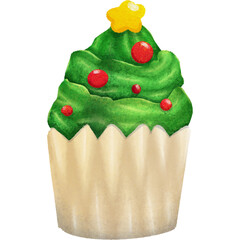 Christmas cupcakes chalk style 