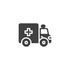 Medical vehicle vector icon