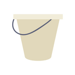 Garden bucket icon. Flat illustration of garden bucket vector icon for web