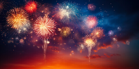 Fireworks Display. guy fawkes night concept banner