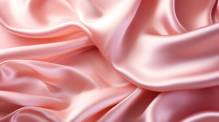 Abstract pink silk luxury cloth. Liquid wavy or wavy folds of grunge silk texture satin velvet material. Creases of satin, silk, cloth luxurious background or elegant wallpaper. Generative AI