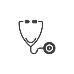 Medical stethoscope vector icon