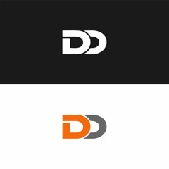 DD logo. D D design. White DD letter. DD, D D letter logo design. Initial letter DD linked circle uppercase monogram logo. D D letter logo vector design. 