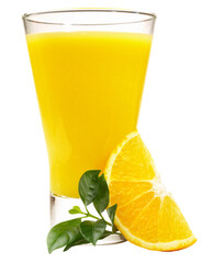 Orange Juice on Transparent PNG Background