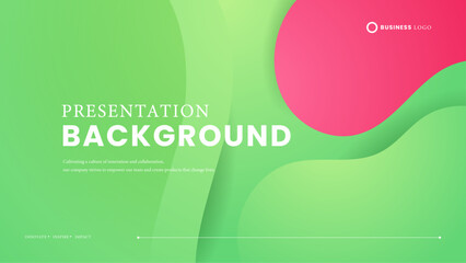 Green and pink vector simple background with abstract shapes