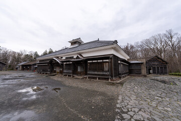 北海道　札幌　日本　日本庭園　建築物