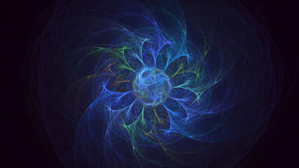 Obraz premium 3D manual rendering abstract technology fractal background