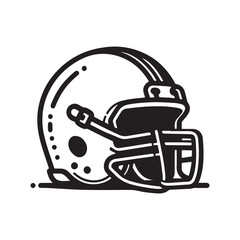 American Football Helmet Vector High-Quality SVG Clipart for Sports Design