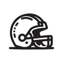 Naklejka premium American Football Helmet Vector High-Quality SVG Clipart for Sports Design