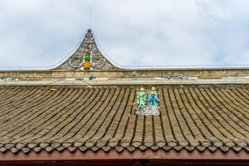 Qingyang Palace , Taoist Temple at Chengdu in the afternoon sunny day at Chengdu Sichuan , China :...
