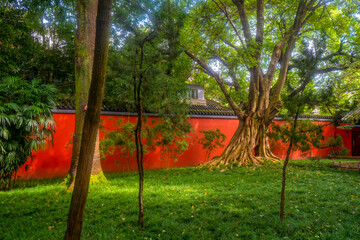 Wu Hou Shrine , Temple dedicated to Three Kingdom in Chengdu during afternoon at Chengdu Sichuan , China : 13 October 2023