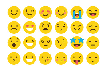 Fototapeta premium Vector Mixed Emoji Collection
