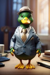 Ultra HD 4K Duck Portrait, Generative AI