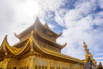 Obraz premium Mount Emei , Emeishan sacred Buddhist Mountains in Leshan during morning at Leshan Sichuan , China : 15 October 2023