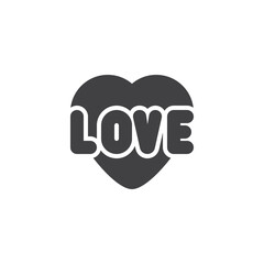 Naklejka premium Love, heart vector icon
