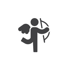 Cupid cherub vector icon
