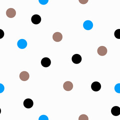 Polka Dot Seamless Pattern. Circles Ornament Digital Paper. Dots background.