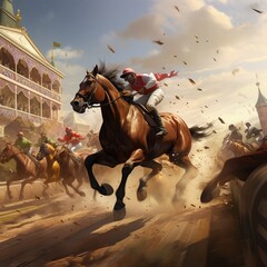 person riding a horse