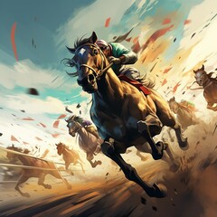 person riding a horse
