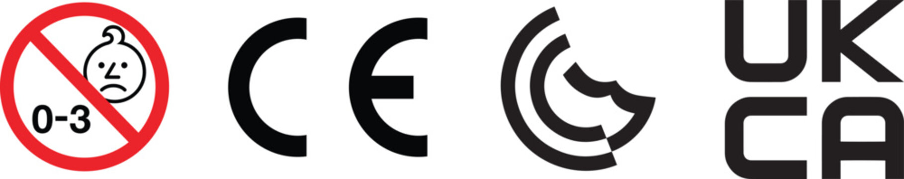 UKNI, UKCA, GCC marking or UKCA Mark Certification and Industrial certificate standard safety logo CE