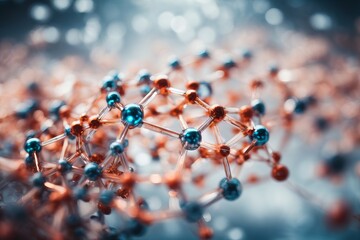 Structure of a chemical substance molecule, macro photo