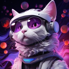 cat in the night