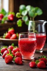 strawberries in a glass