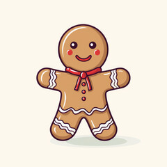 gingerbread man isolated on white