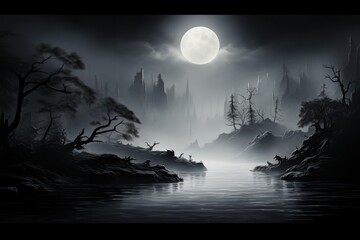 Fog and Mist: Capture the eerie beauty of fog and mist in cold weather, especially around bodies of water. - Generative AI