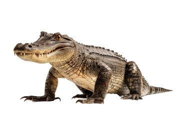 A crocodile isolated on transparent background