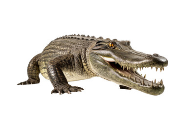 A crocodile isolated on transparent background